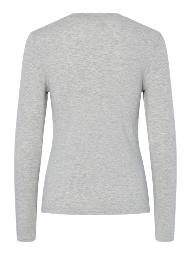 Long Sleeve Crew Neck Tee Grey
