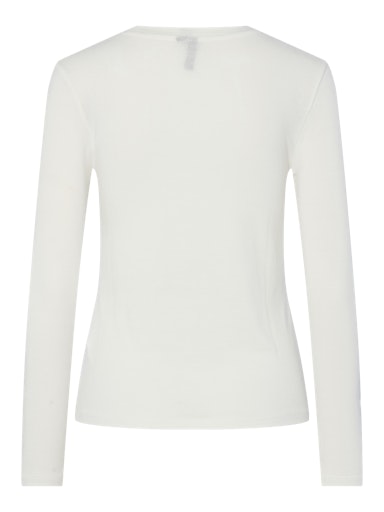 Long Sleeve Crew Neck Tee White