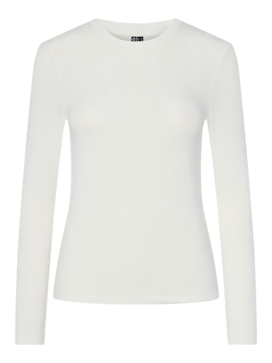 Long Sleeve Crew Neck Tee White