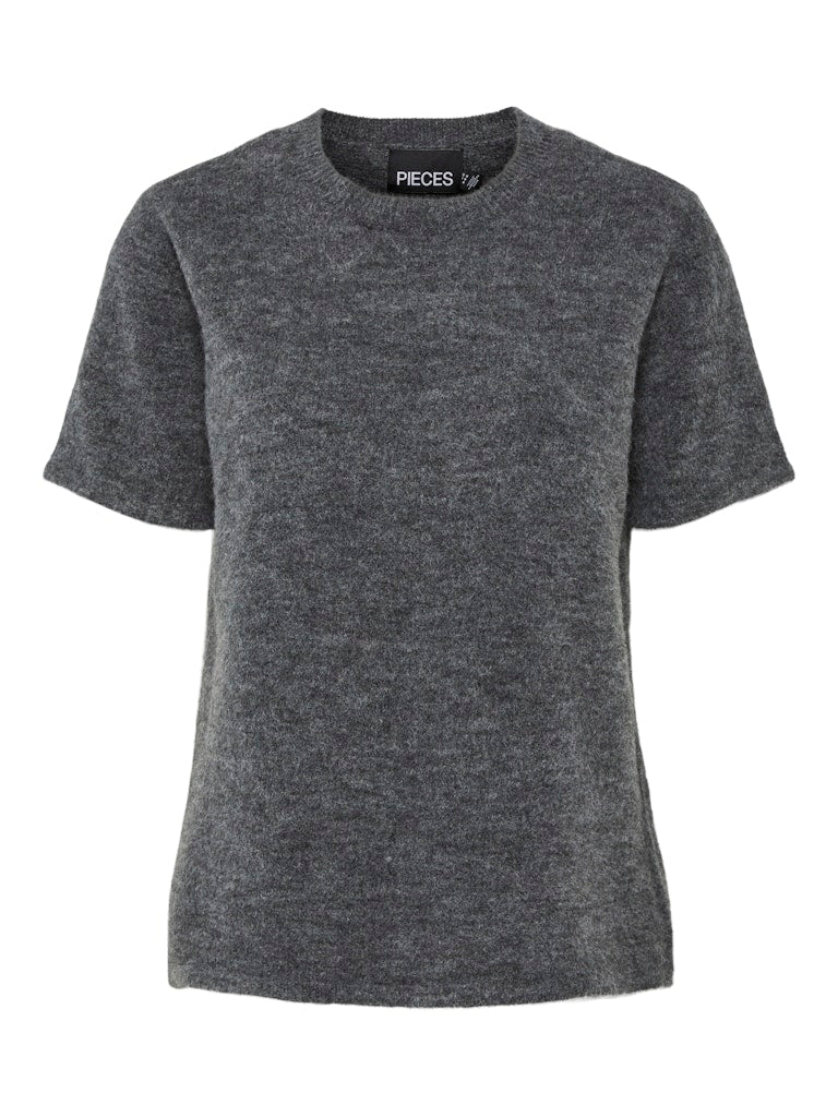 Sort Sleeve Crew Neck Jumper Grey