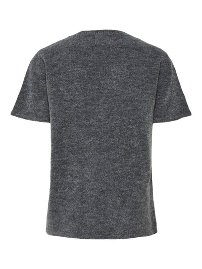 Sort Sleeve Crew Neck Jumper Grey
