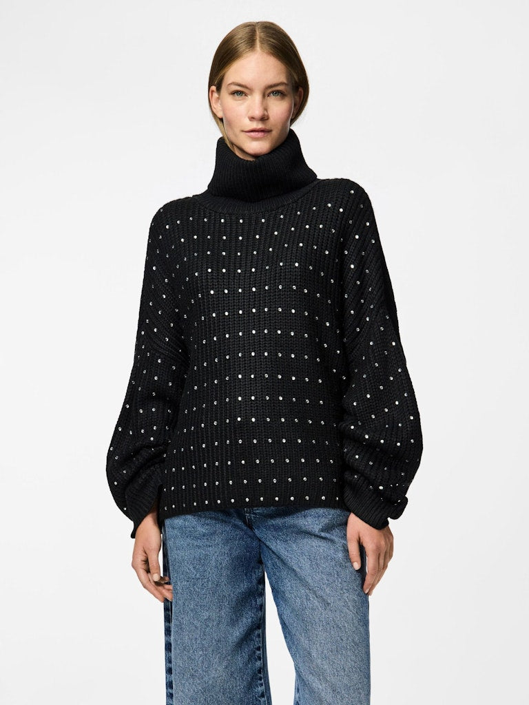 Glitter polo neck jumper sales