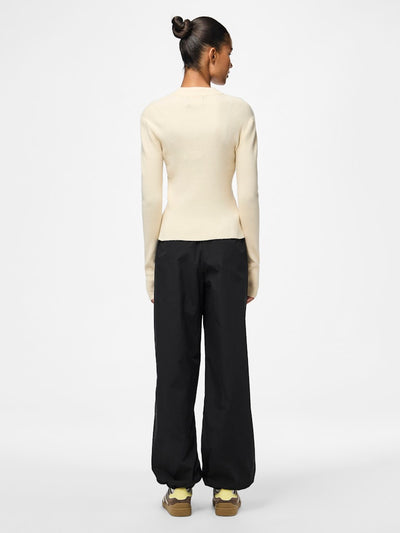 Zip Front Funnel Neck Cream