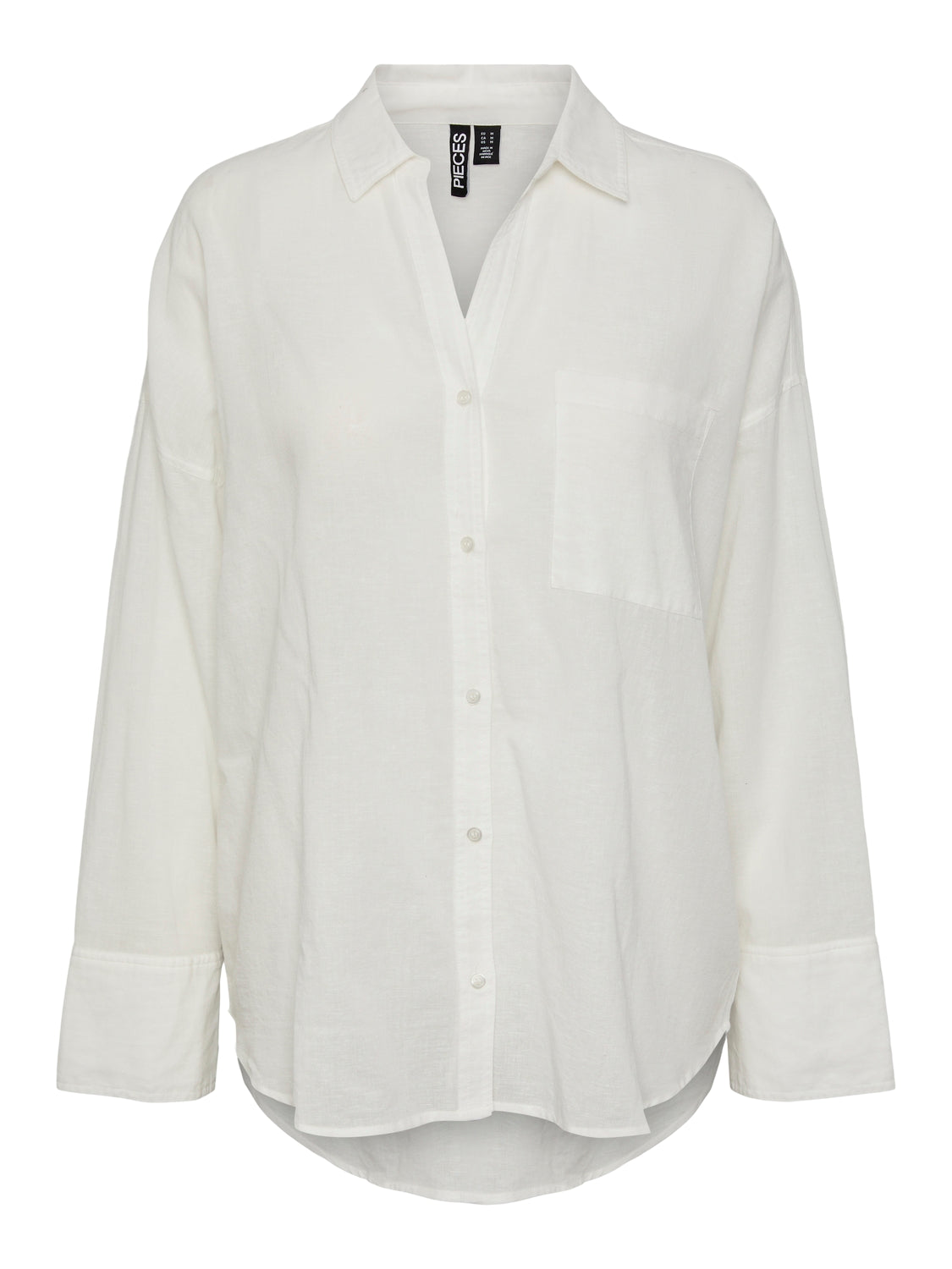 Pieces Linen Blouse White