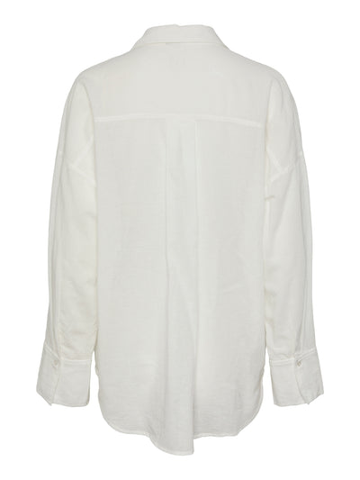 Pieces Linen Blouse White