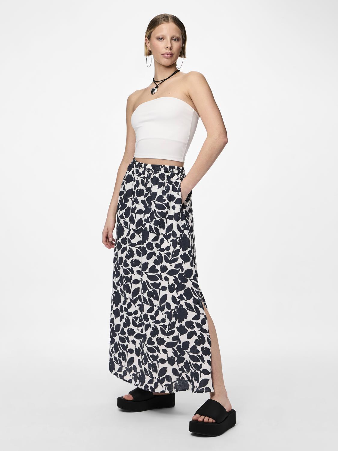 Black & White Print Skirt