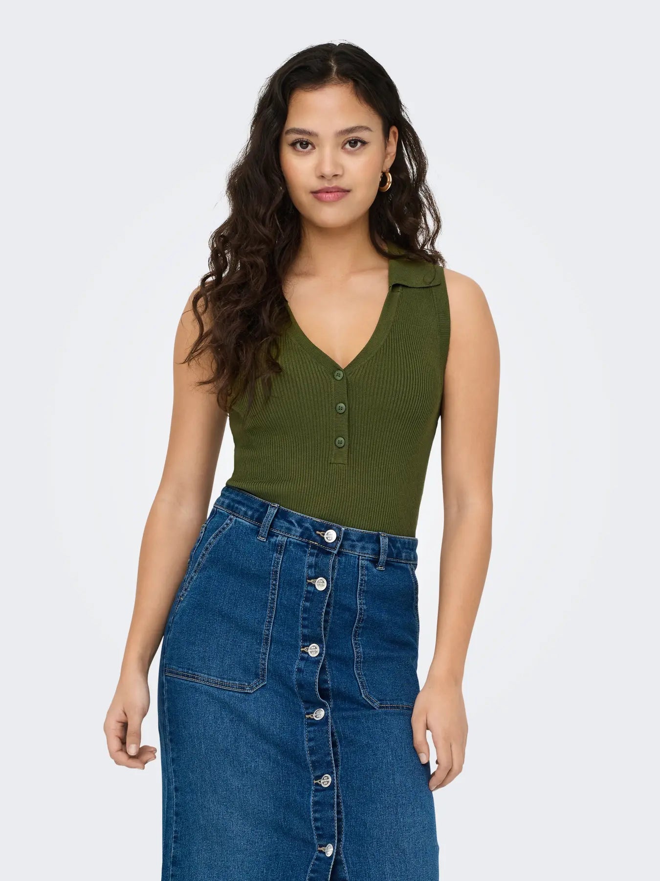 JDY Rib Tanktop Olive
