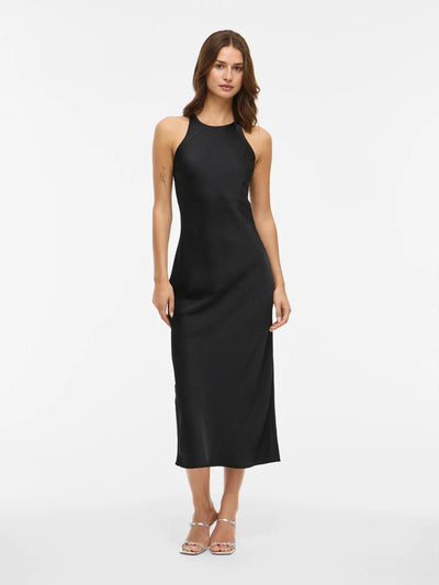 Viellette Satin Dress Black