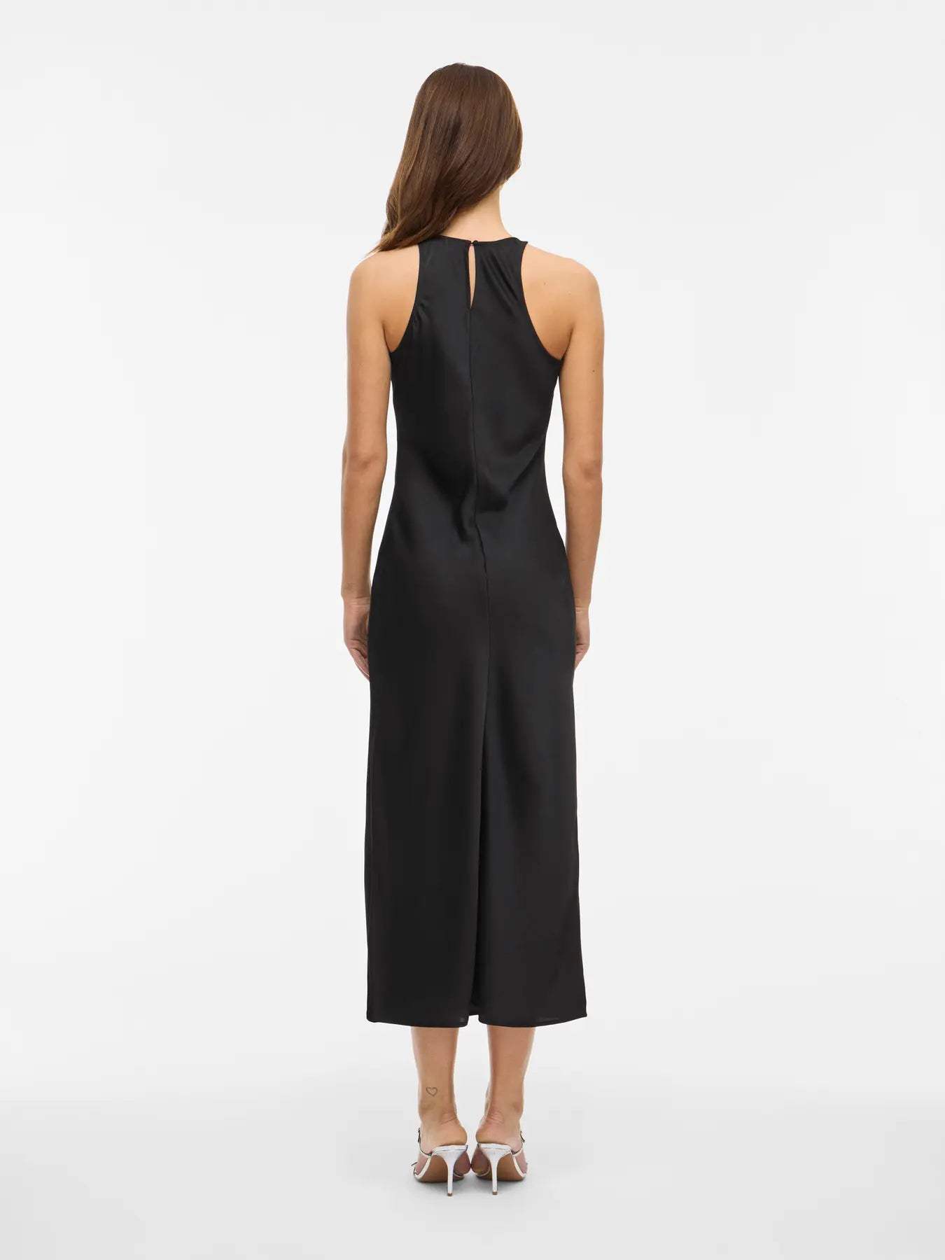 Viellette Satin Dress Black