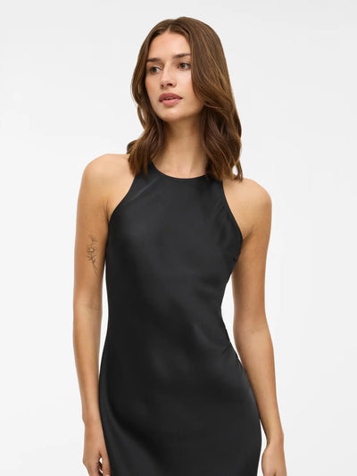 Viellette Satin Dress Black