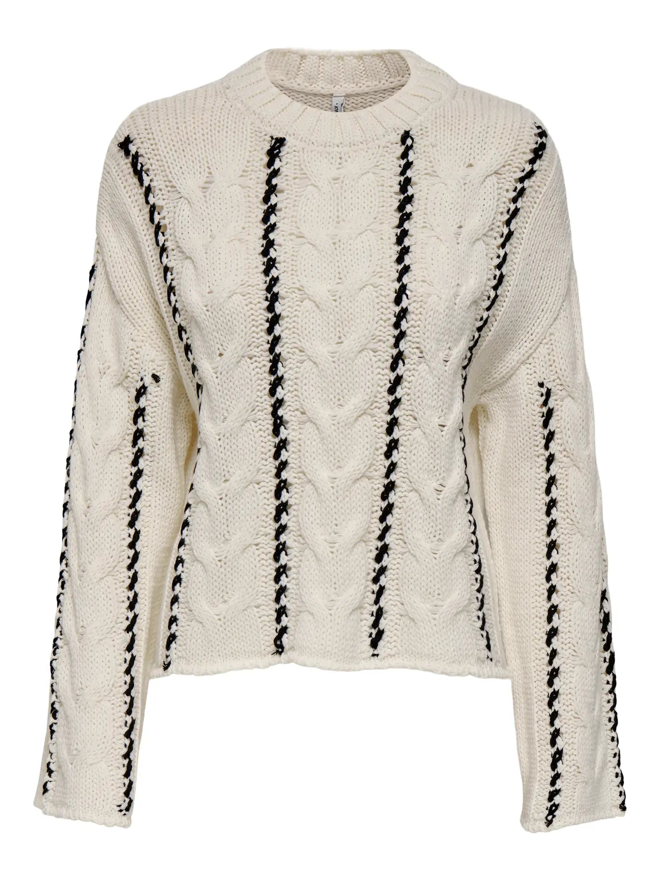 Tessa Stripe Jumper White