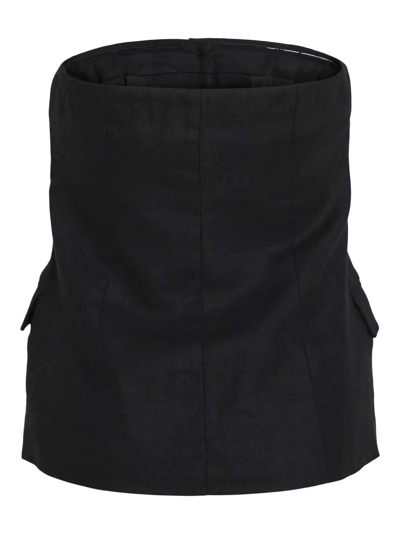 Strapless Linen Top Black