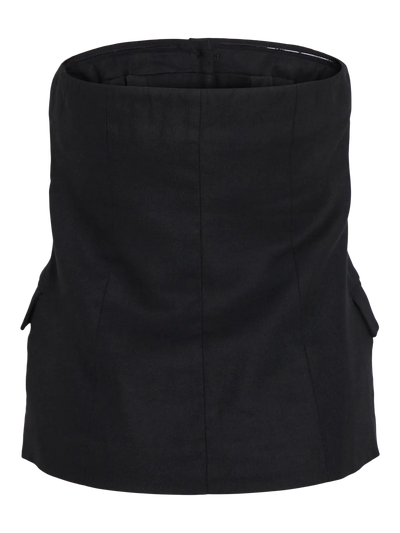 Strapless Linen Top Black