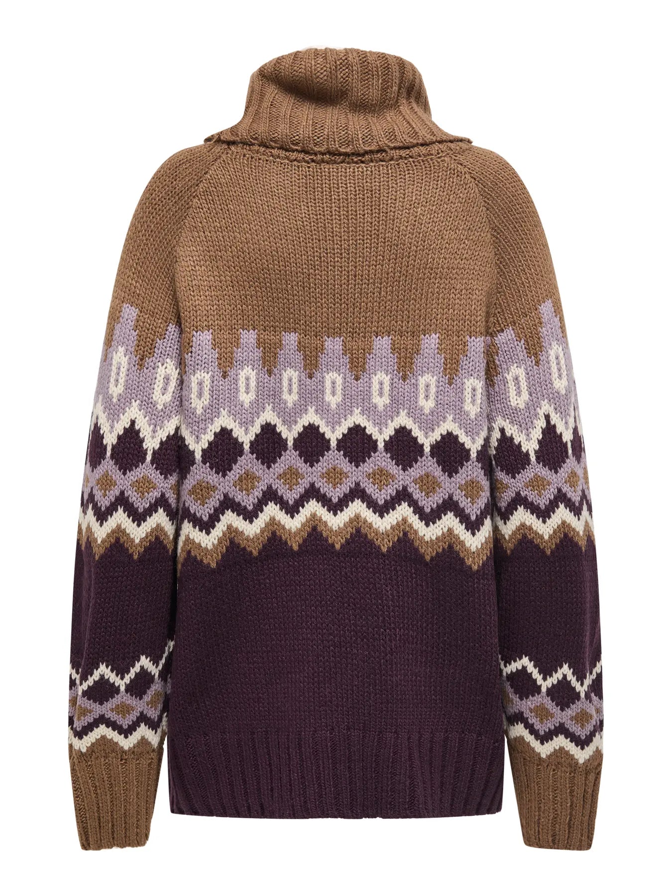 Rock Roll Neck Jumper Tan