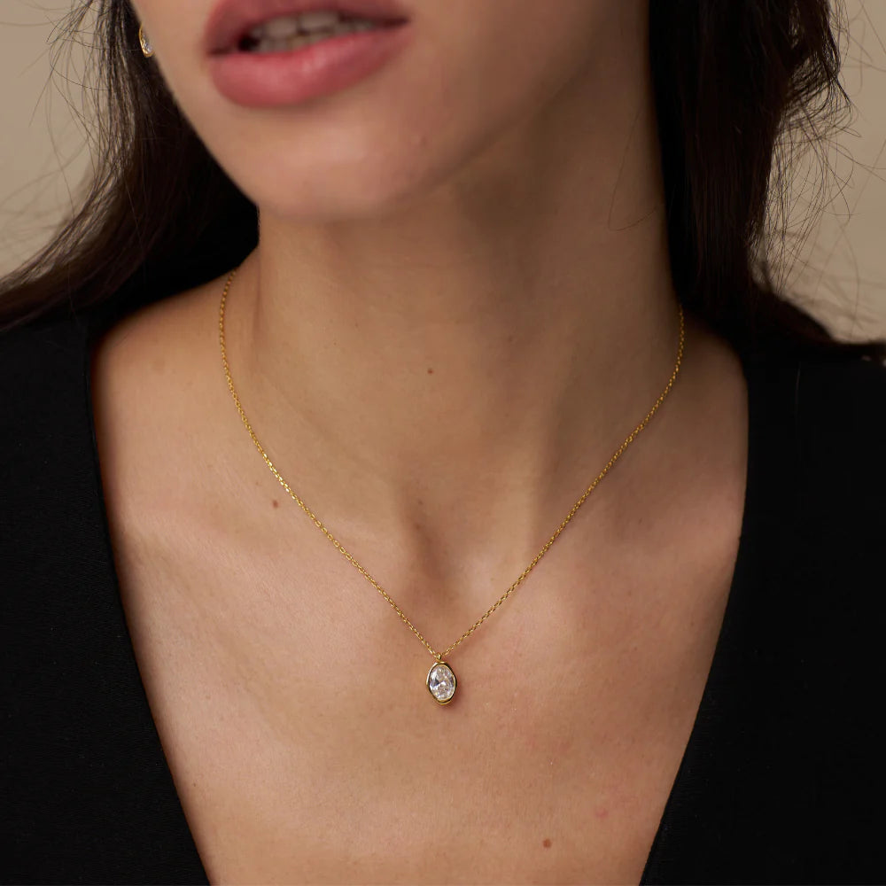 Organic Crystal Charm Necklace