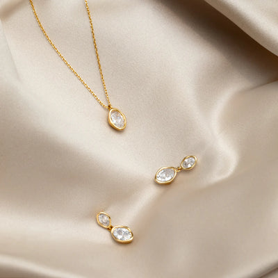Organic Crystal Charm Necklace