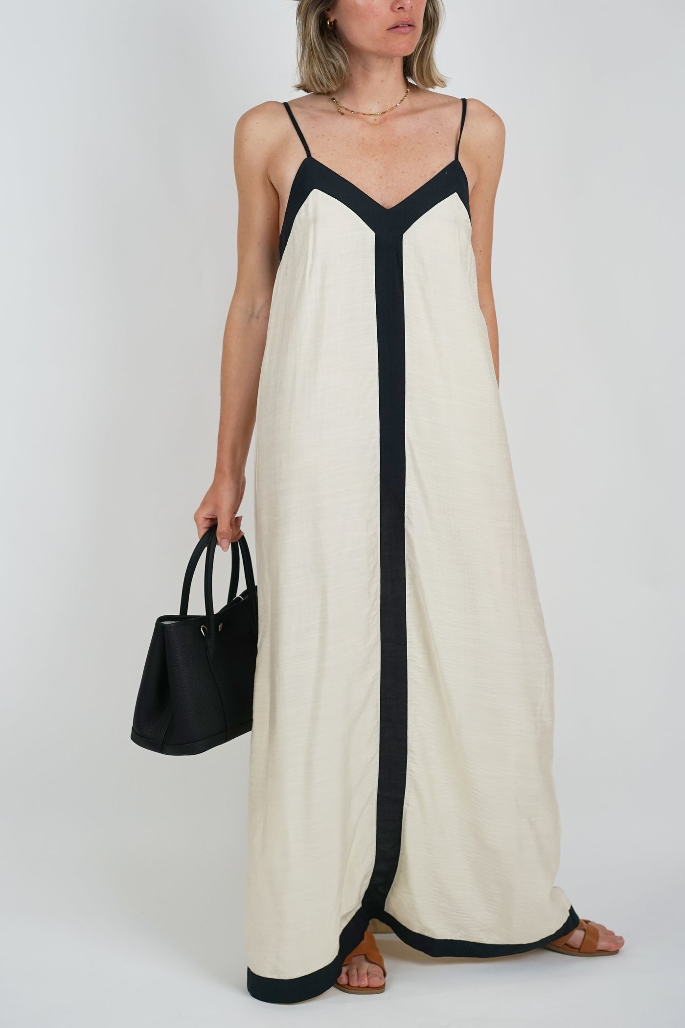 Denise Singlet Dress | Silky Beige Singlet Dress | The Edit Boutique