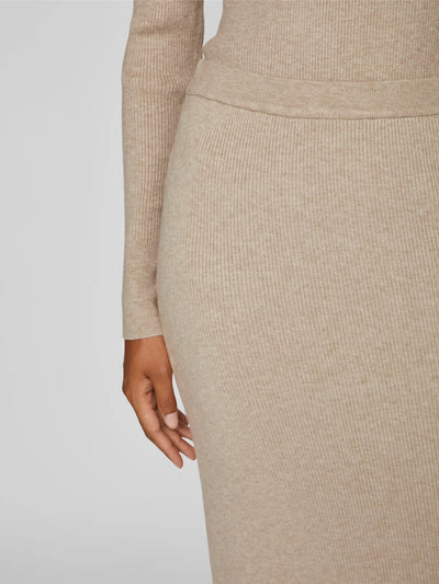 Kate Knitted Skirt Taupe