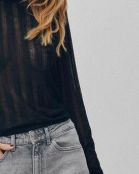 Fine Knit Black Jumper