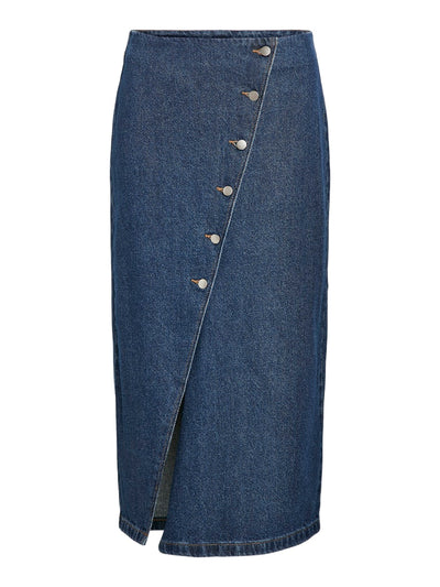 Asymmetric Denim Skirt