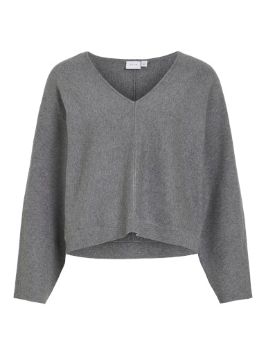 Premium V-Neck Jumper Grey