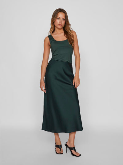 Viellette Maxi Skirt Mid Emerald