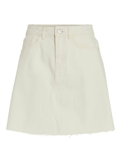Denim Mini Skirt White