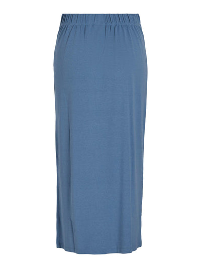 Jersey Wrap Effect Skirt Blue