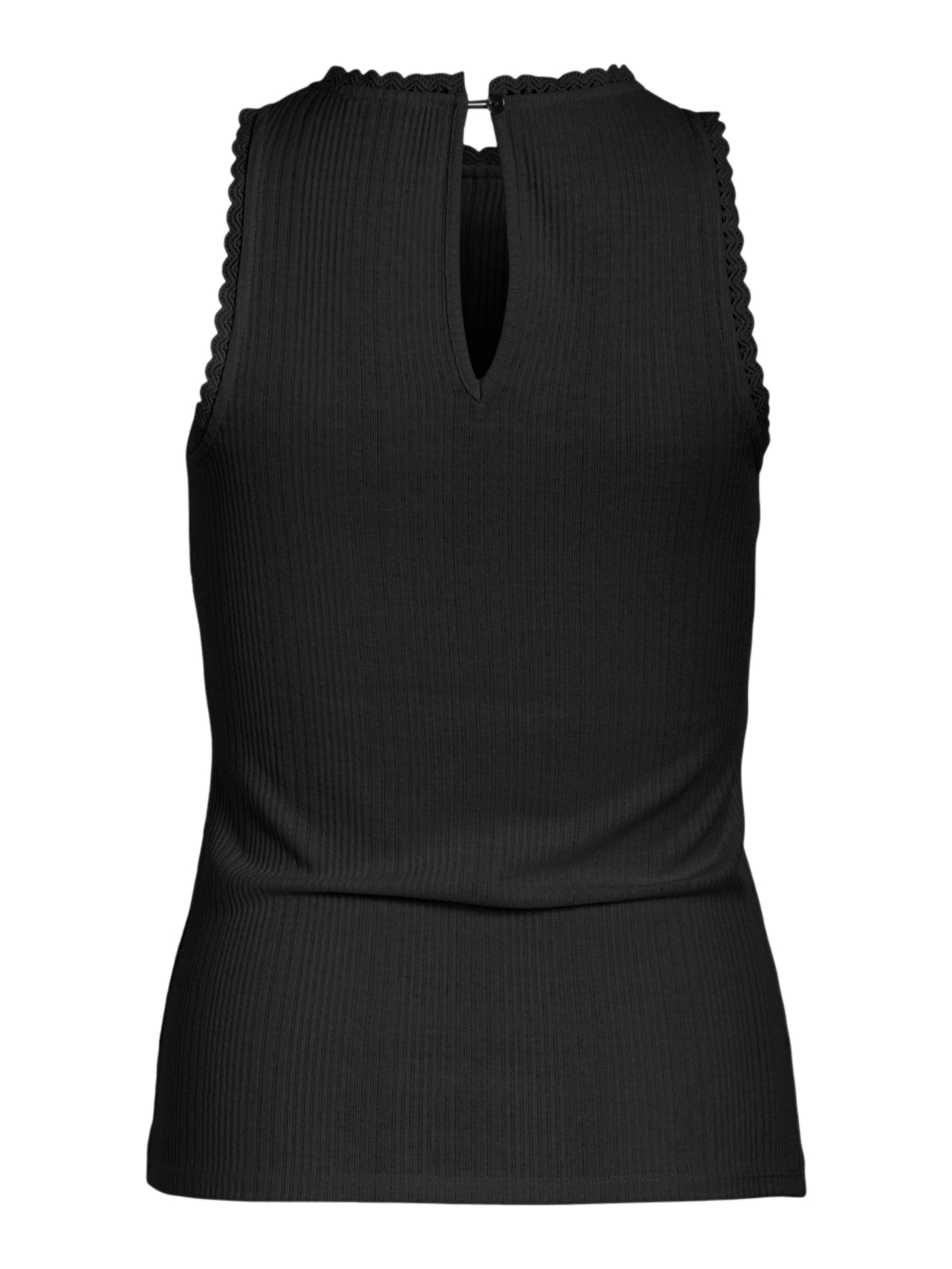 Ribbed Racer Cami Black