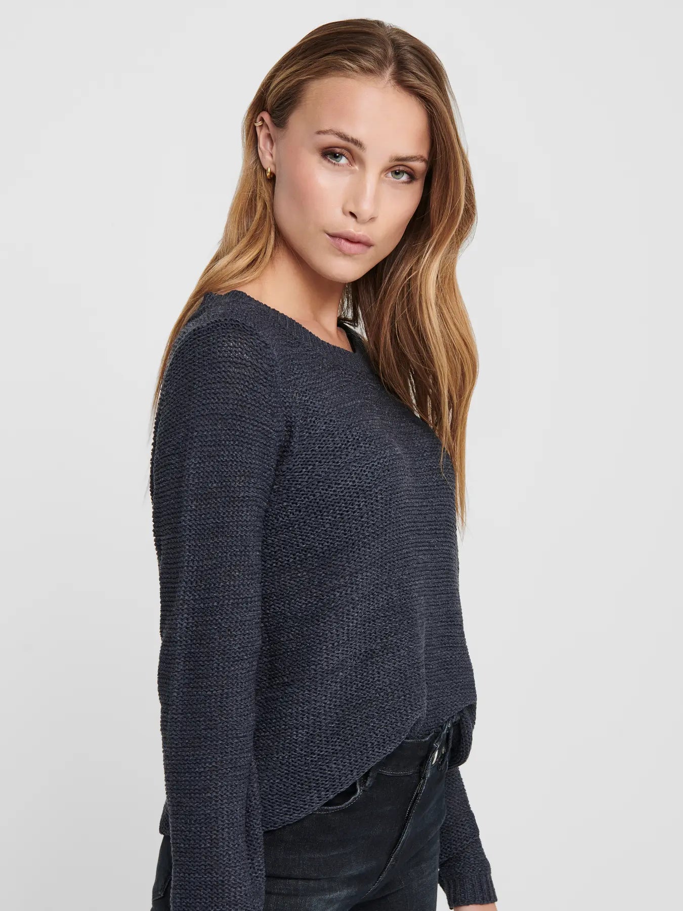 Geena Long Sleeve Jumper Navy