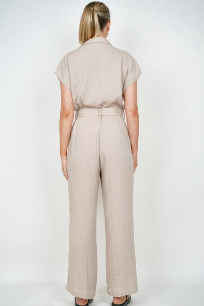 Latte Linen Jumpsuit