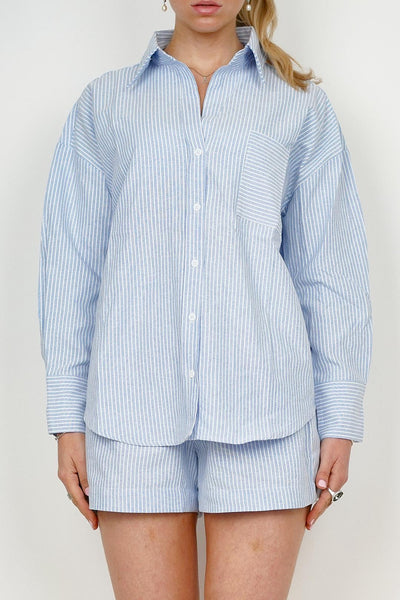 Sweewe Pinstripe Blue Shorts