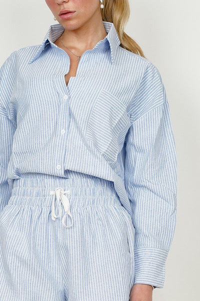 Sweewe Pinstripe Blue Shirt