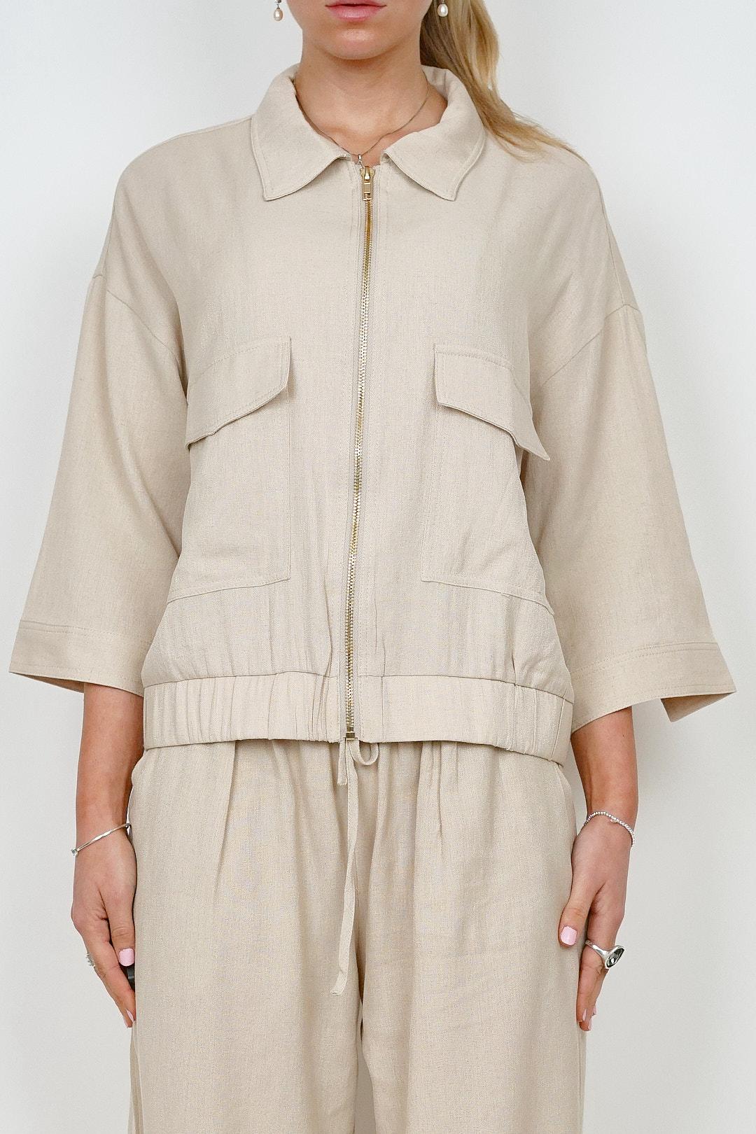 Exquiss's Linen Bomber Jacket