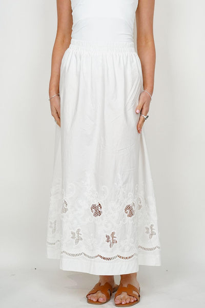 BP Broiderie White Skirt