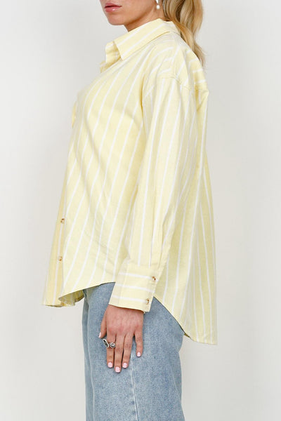 Lemon Pinstripe Blouse