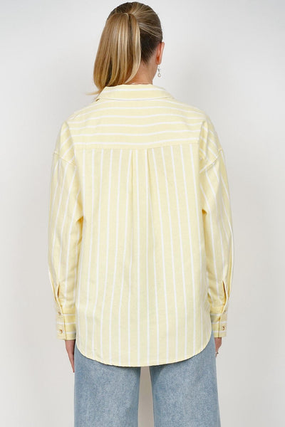 Lemon Pinstripe Blouse