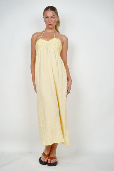 Lemon Crochet Dress