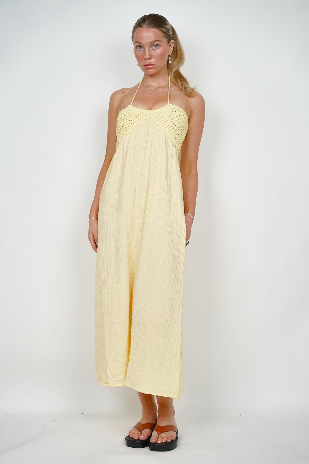 Lemon Crochet Dress
