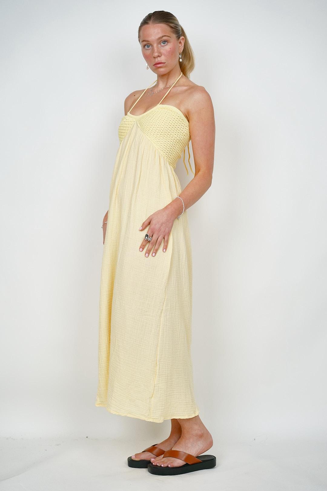 Lemon Crochet Dress