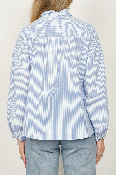 MM Tie Stripe Blouse