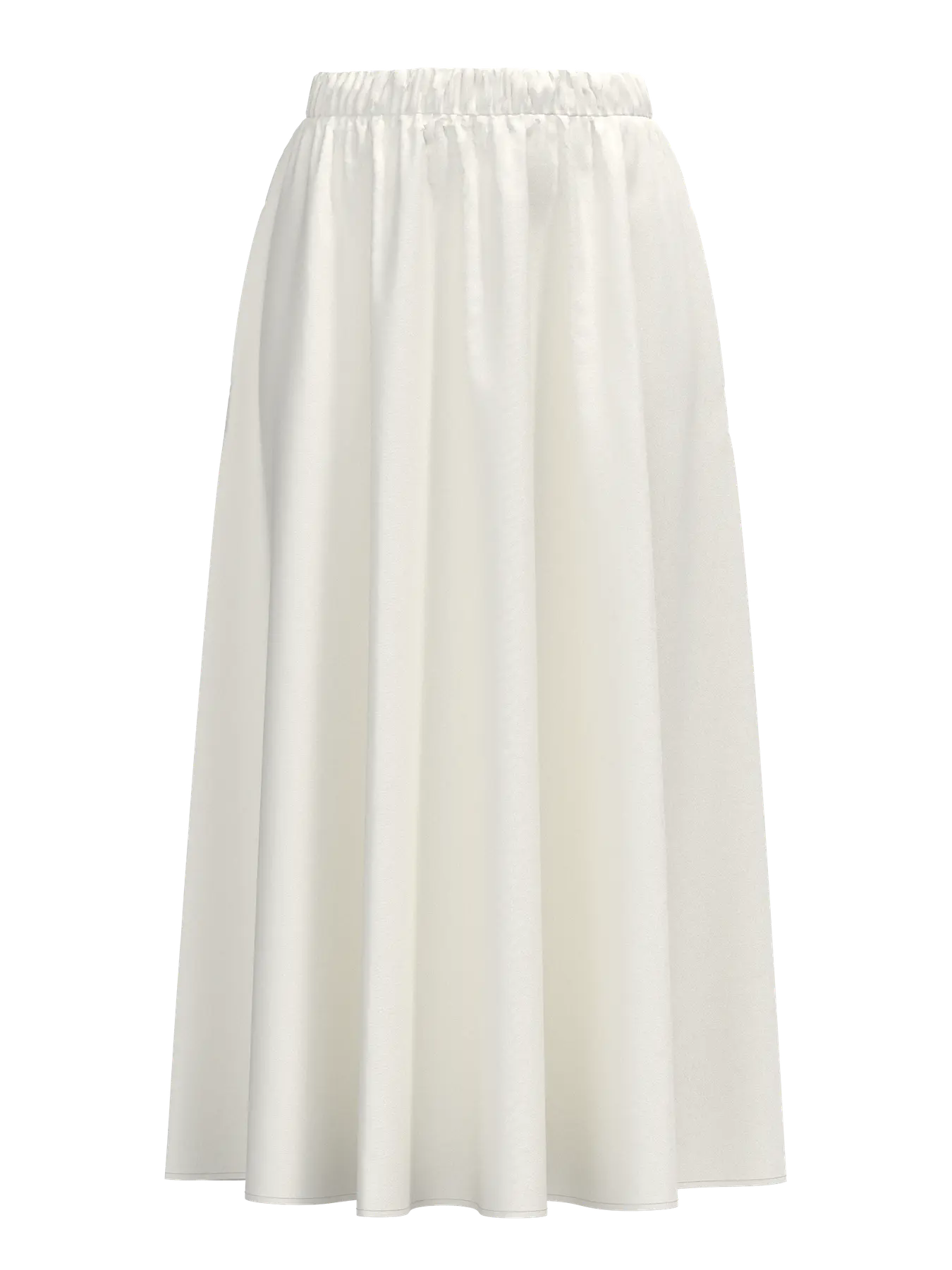 A Line Maxi Skirt White