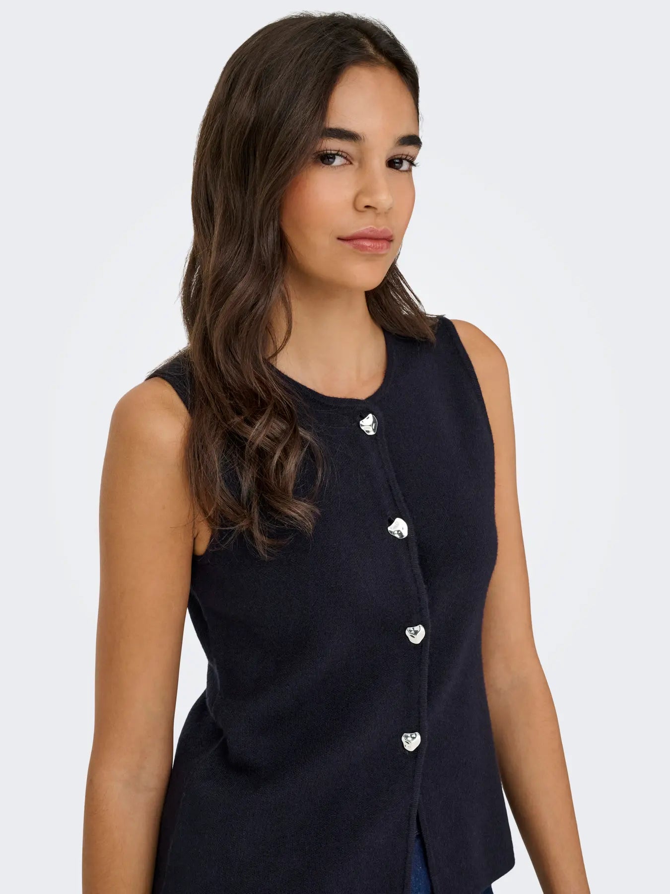 Ibi Knit Waistcoat Black