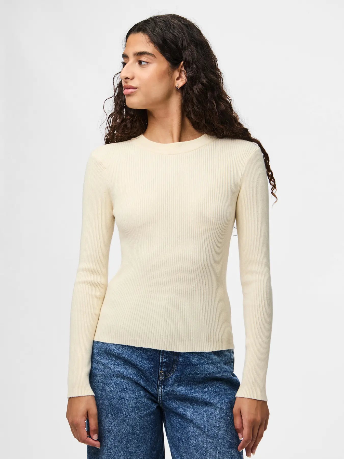 Mira Ribbed Jumper Taupe