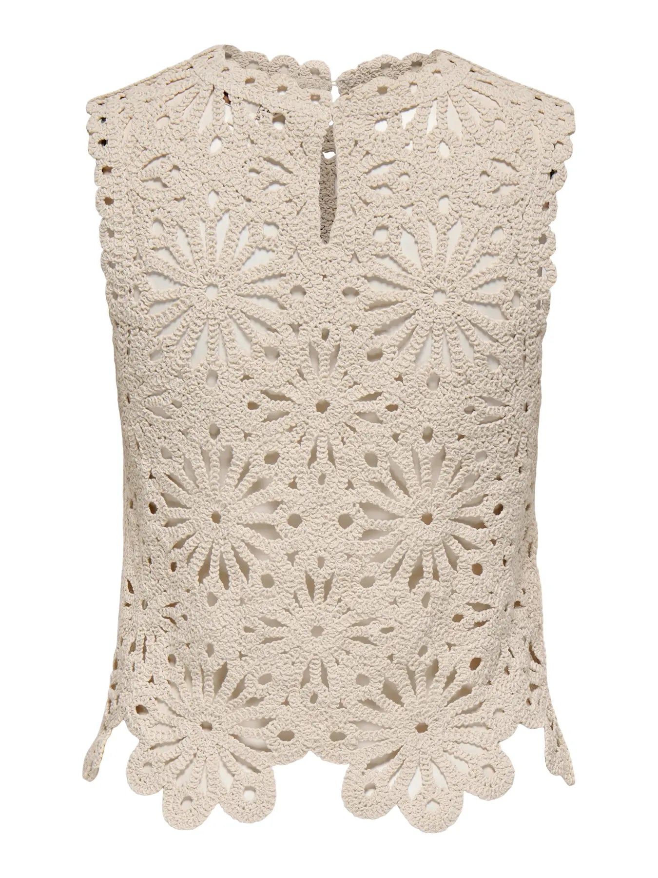 Leini Crochet Top Beige