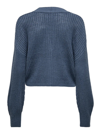Cropped Cardi Indigo