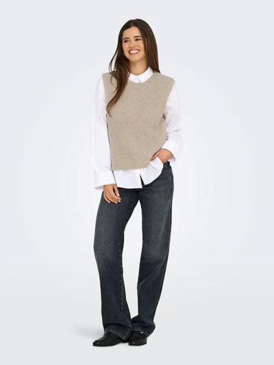Paris Knit Vest Oat
