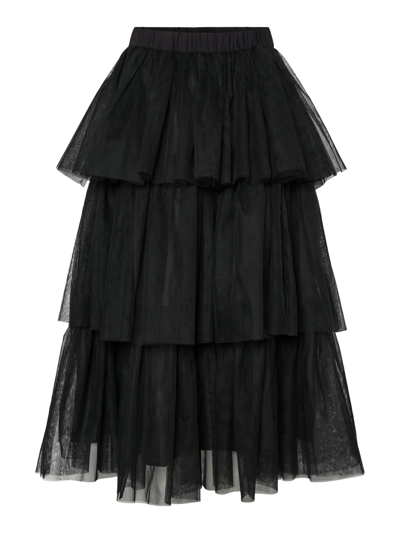 Tiered Tulle Skirt Black