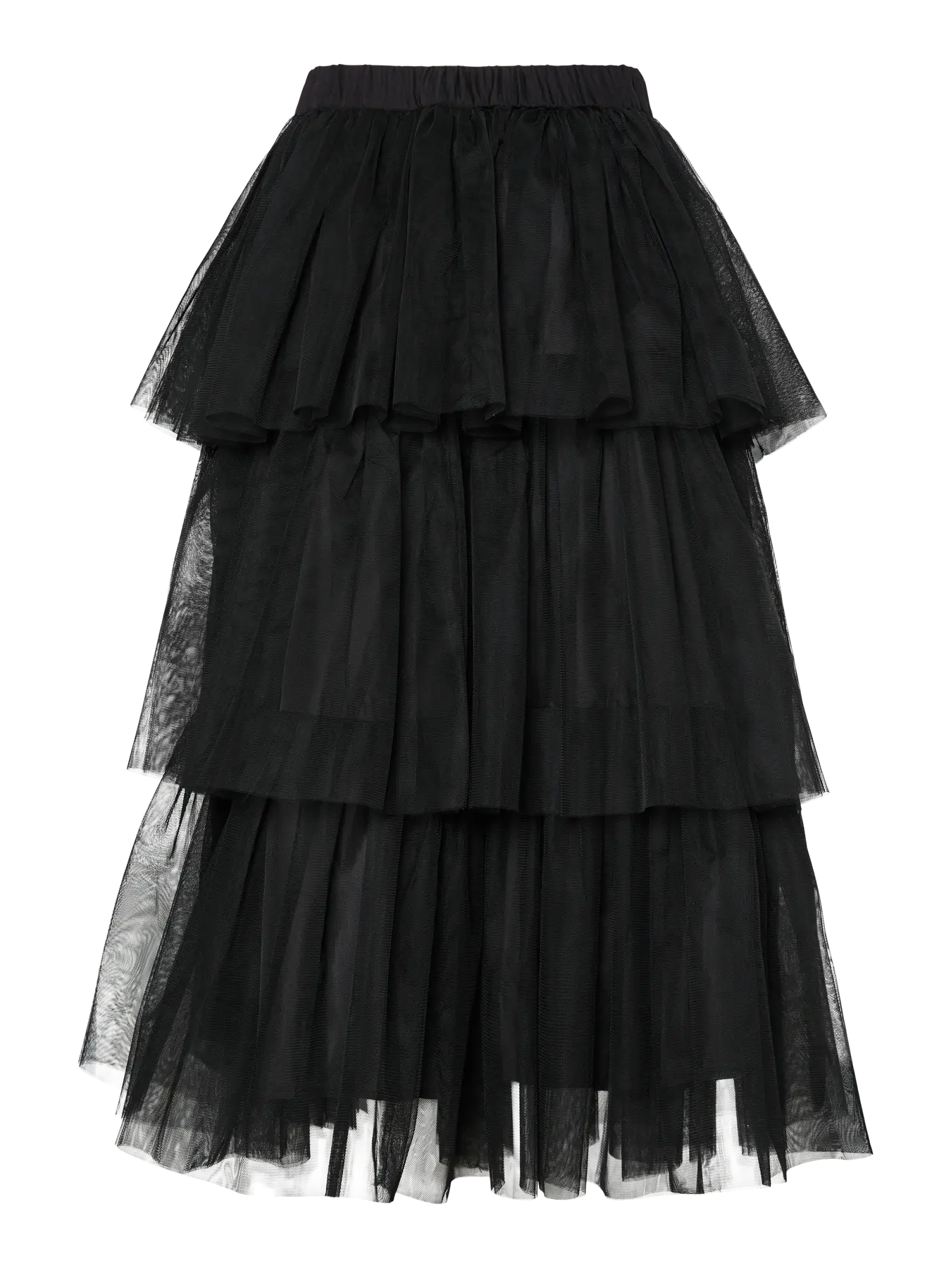 Tiered Tulle Skirt Black