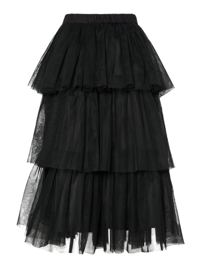 Tiered Tulle Skirt Black